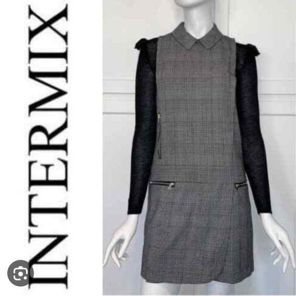 Intermix Plaid Mini Dress - Picture 2 of 3